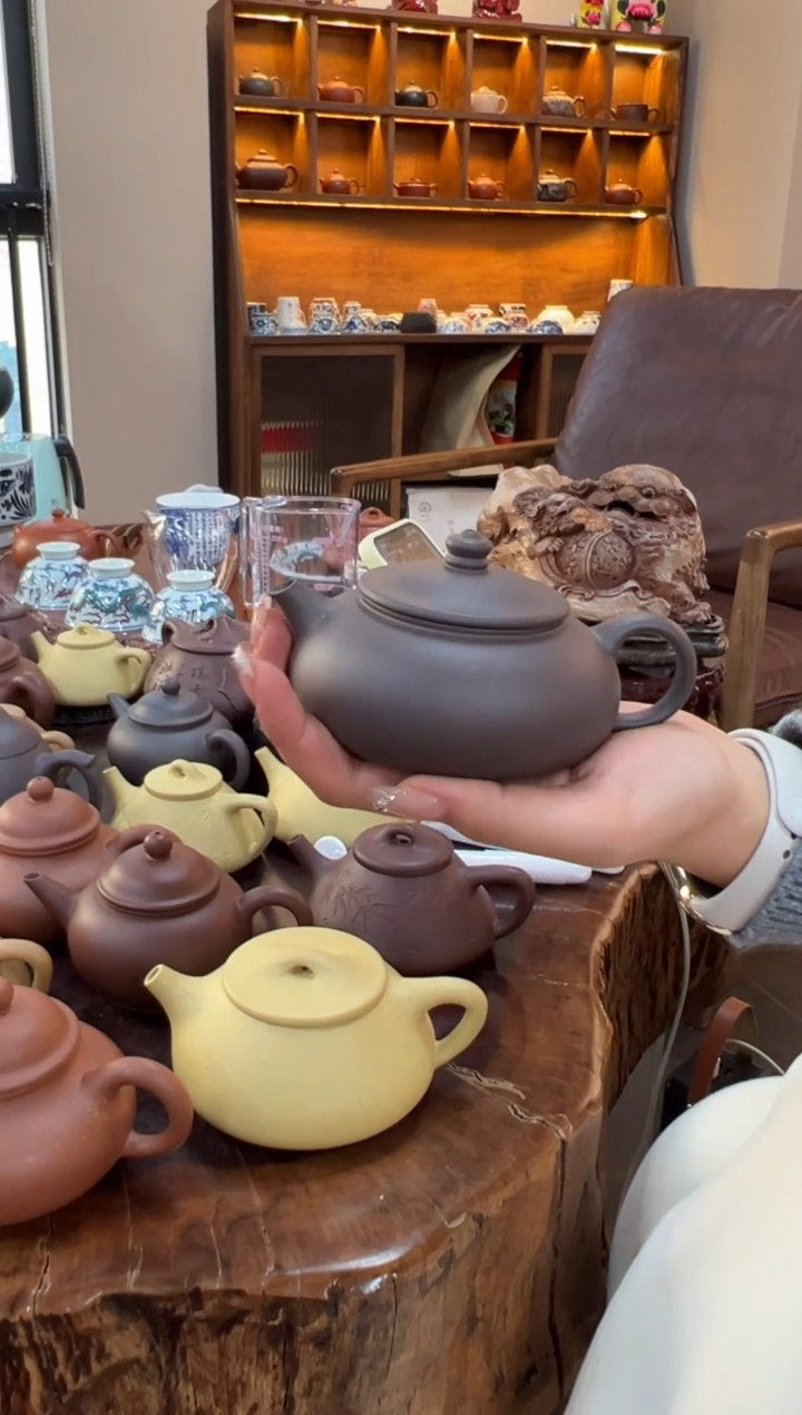 【闪购商品】紫砂茶壶【头哥手工壶】寒江天青泥