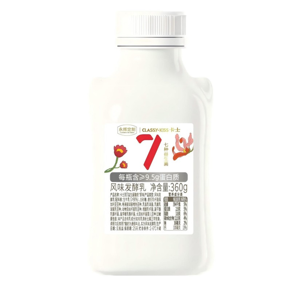 永辉定制&卡士007益生菌酸奶风味发酵乳原味 360g