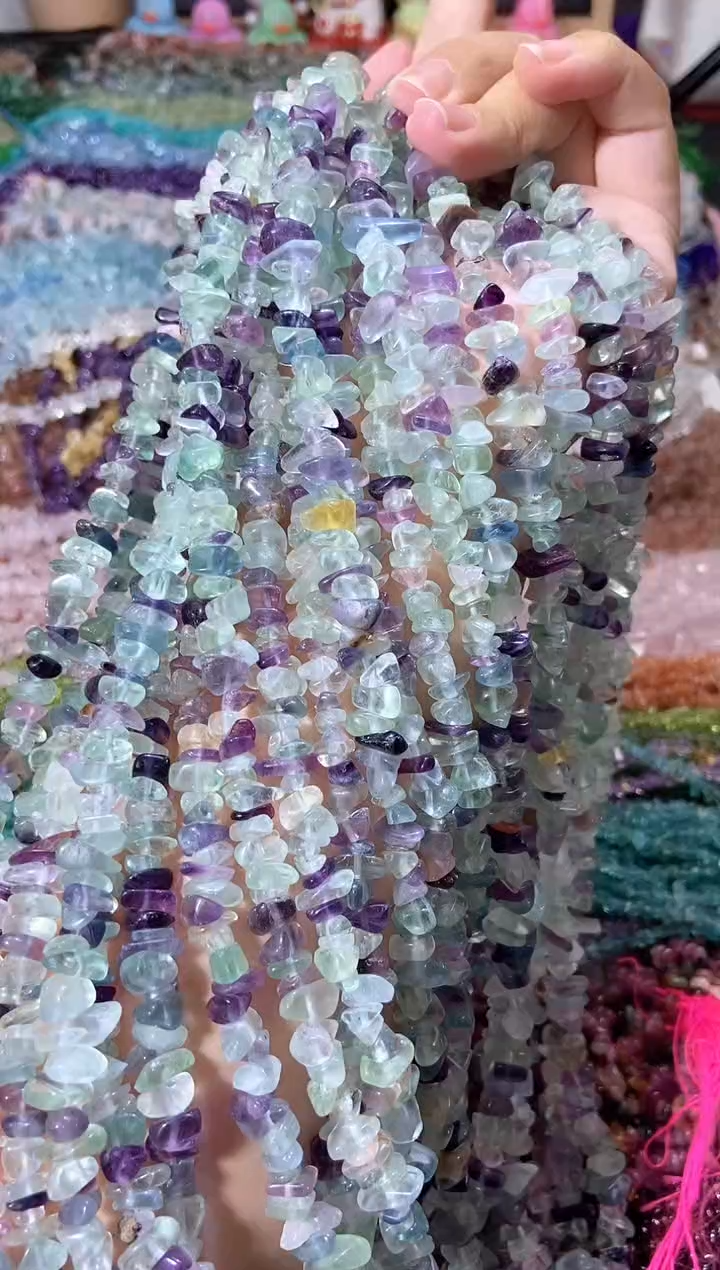 水晶珠宝半成品未镶嵌浅萤