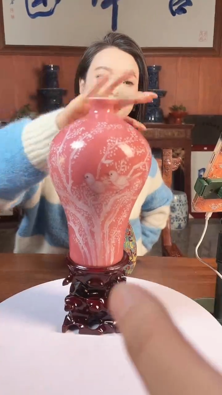 摆件陶景德镇陶瓷青花摆件25