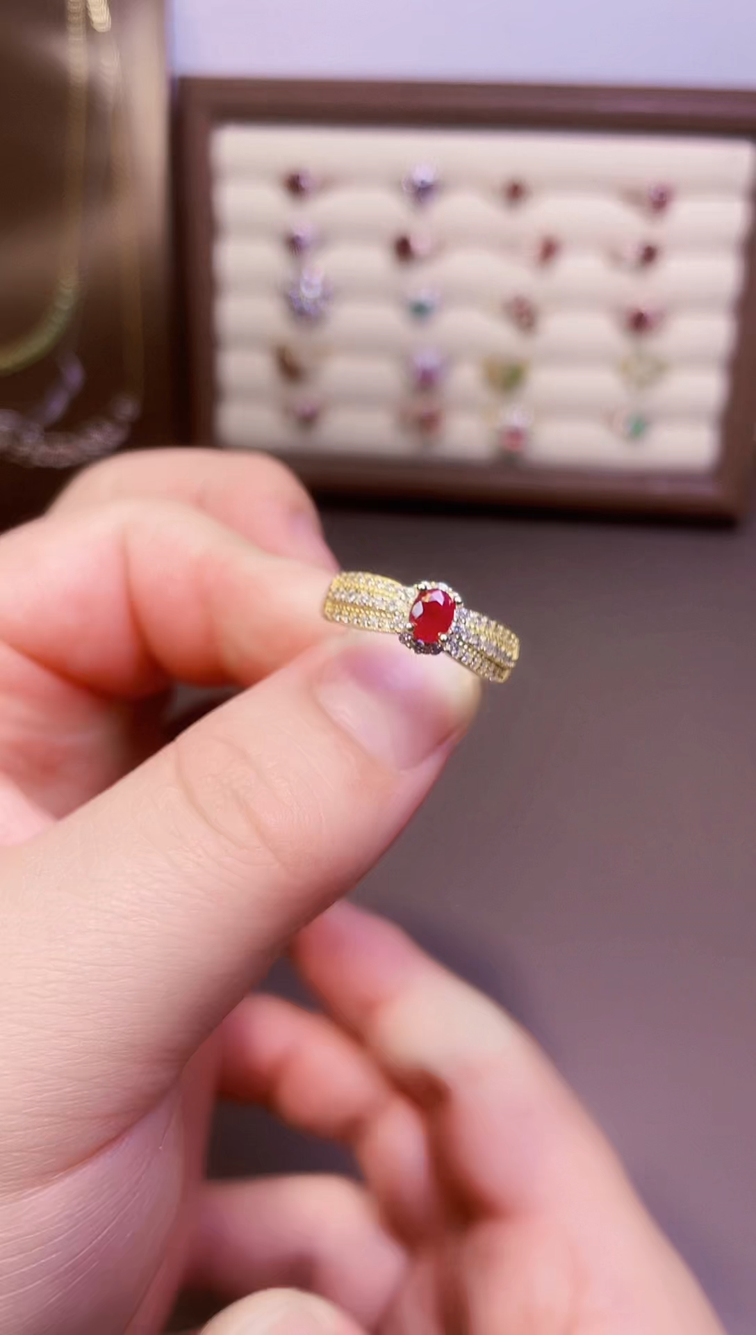 【闪购商品】红宝石戒指银S925镶嵌一枚