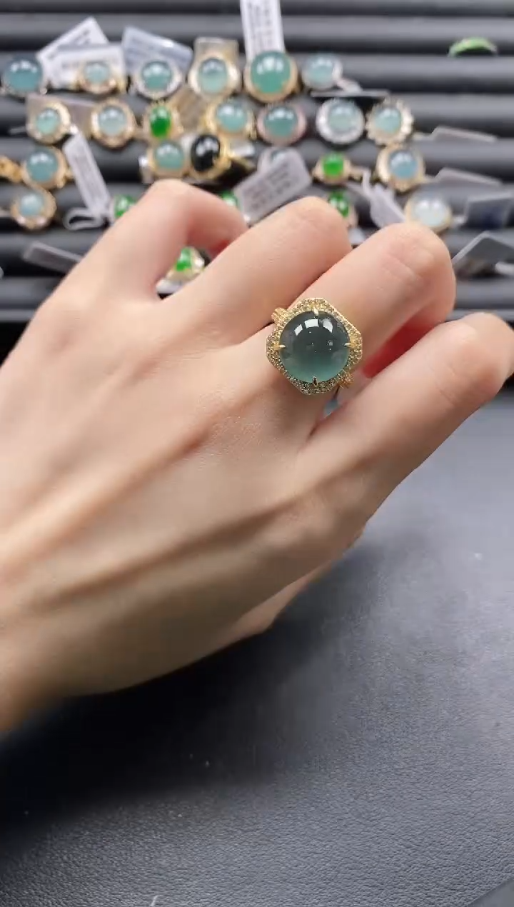 【闪购商品】翡翠戒指银S925镶嵌1111