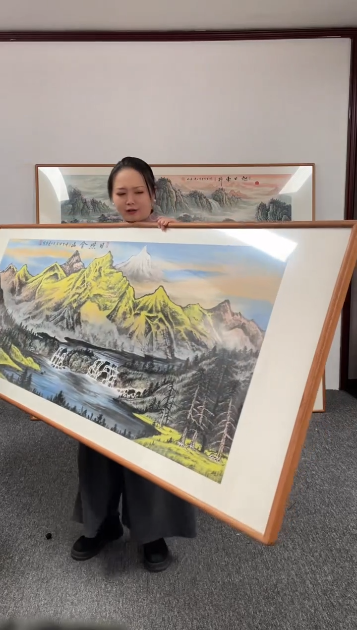 【闪购商品】国画日照金山210*80绘画作品