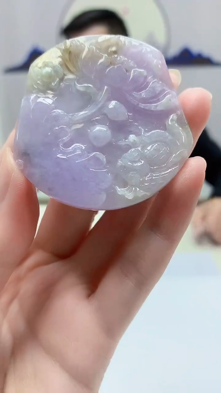 【闪购商品】定制翡翠未镶嵌5152zm-毛货挂件109年年有鱼