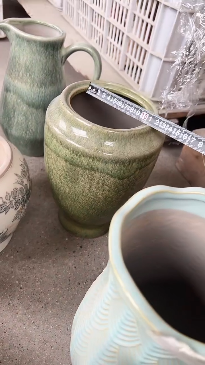 【闪购商品】陶瓷花盆高23.5cm内口10.5cm