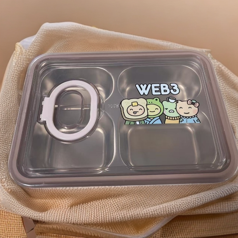 L-1L304内胆拉扣四格饭盒