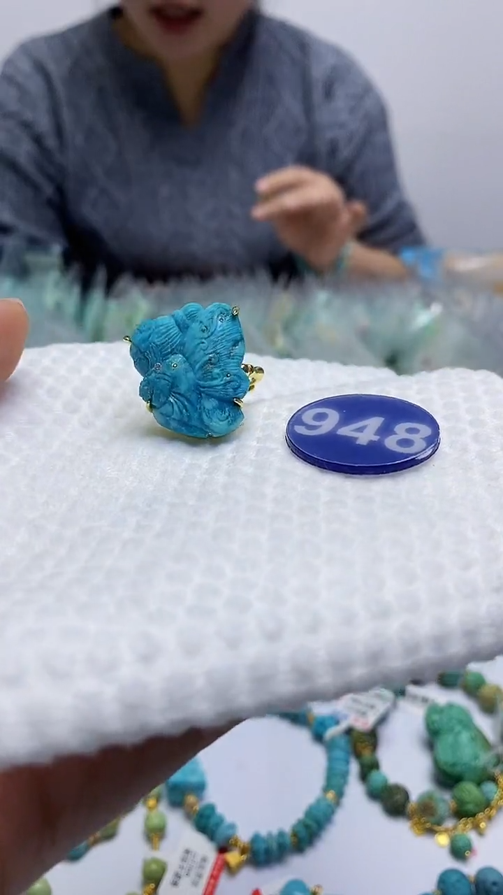【闪购商品】绿松石戒指合金948戒指