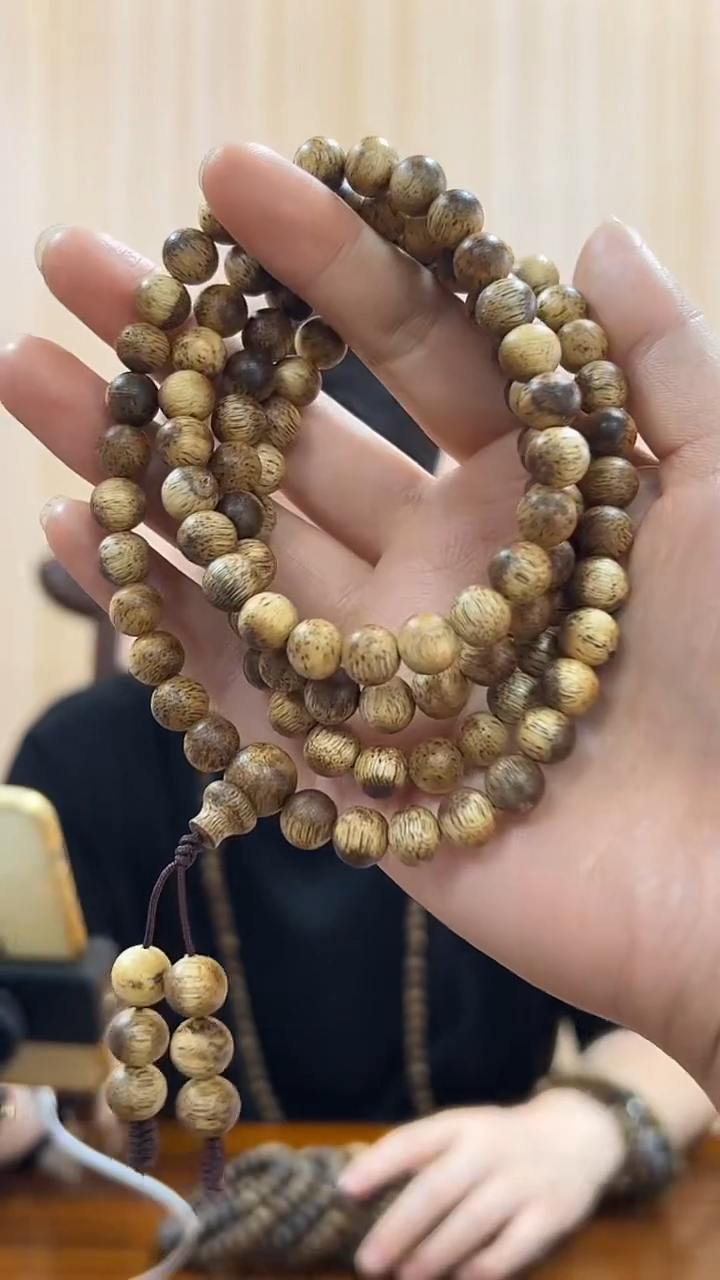 手串沉香霸王岭黄油格0.8圆珠多圈多样性发其一