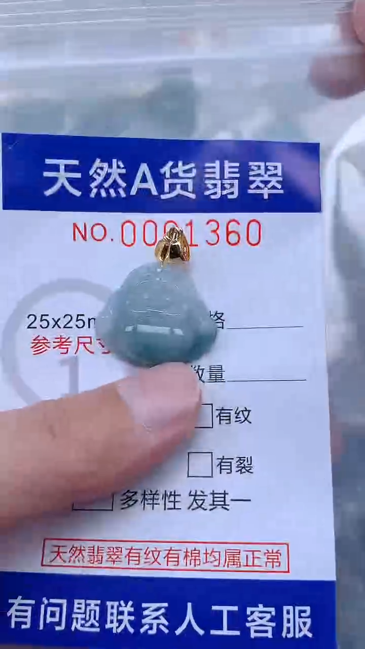 翡翠未镶嵌吊坠(不含链)1