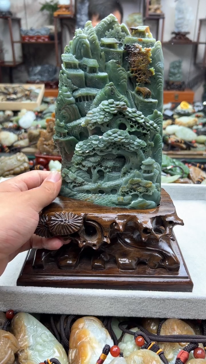 和田玉未镶嵌摆件1