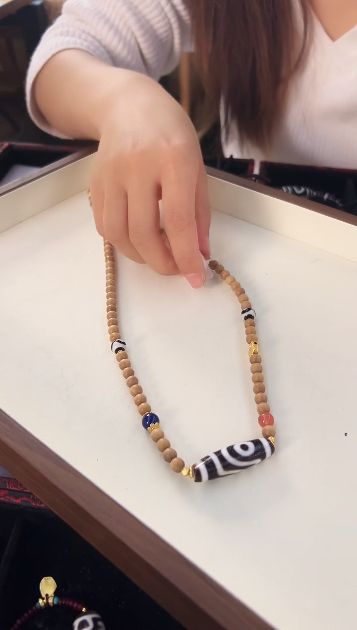 未镶嵌项链玛瑙/玉髓二眼