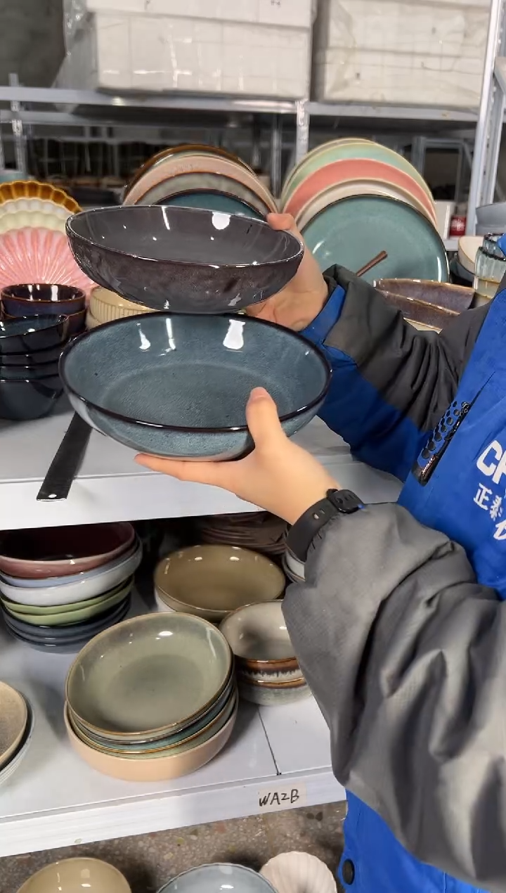 陶瓷外贸尾货瑕疵满20包邮X2 深盘组合