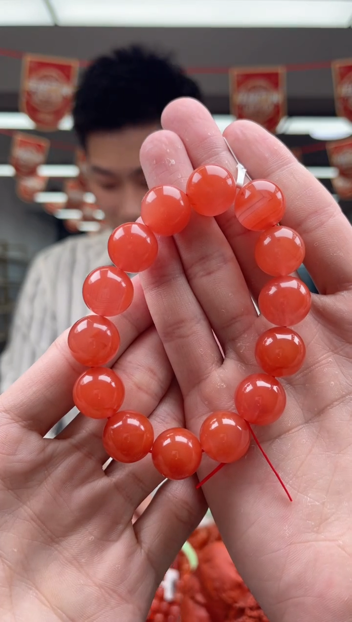 【闪购商品】南红玛瑙A05未镶嵌15MM南红单圈多样性发一件