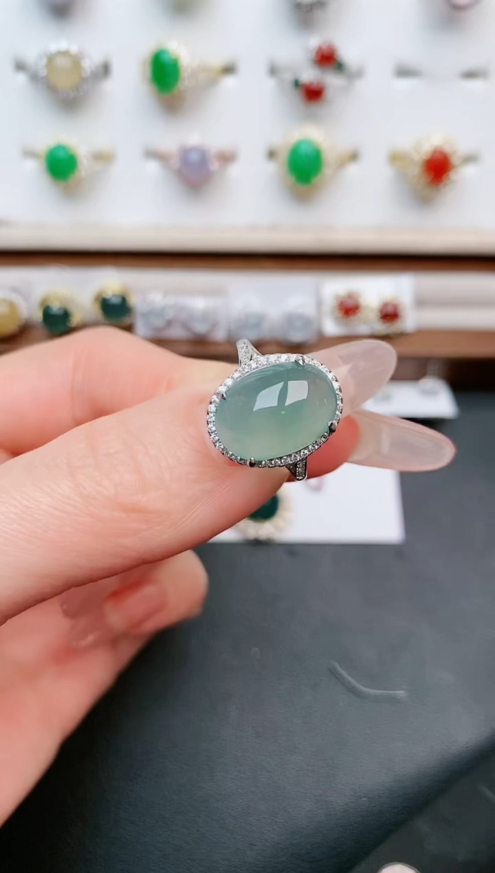 【闪购商品】翡翠戒指银S925镶嵌....