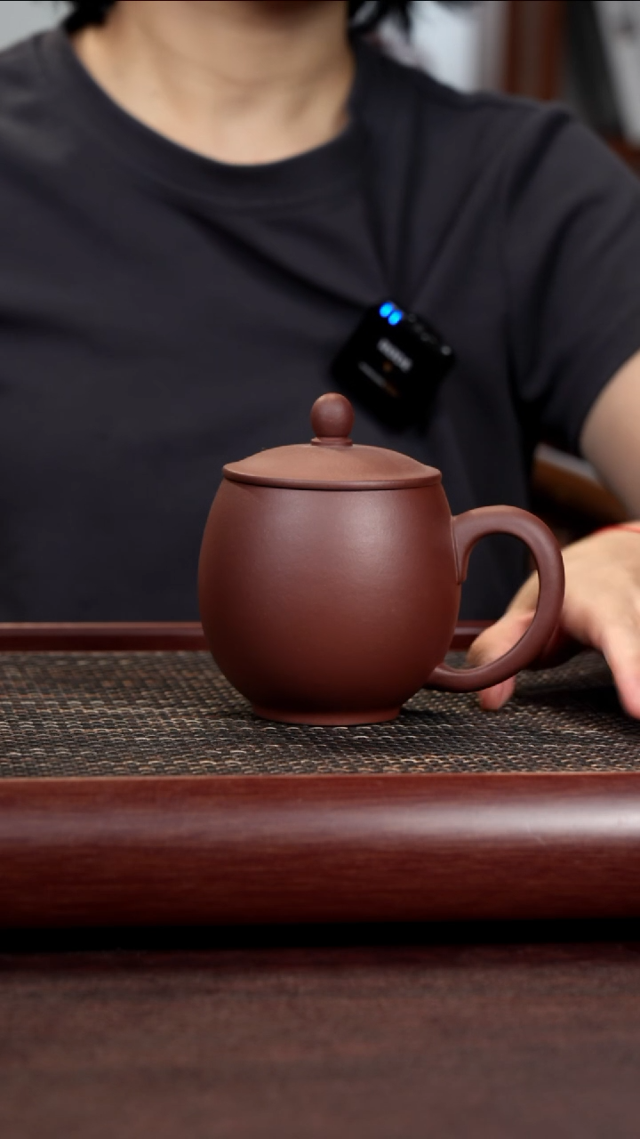 茶杯紫砂尾单光素龙蛋杯不带礼盒
