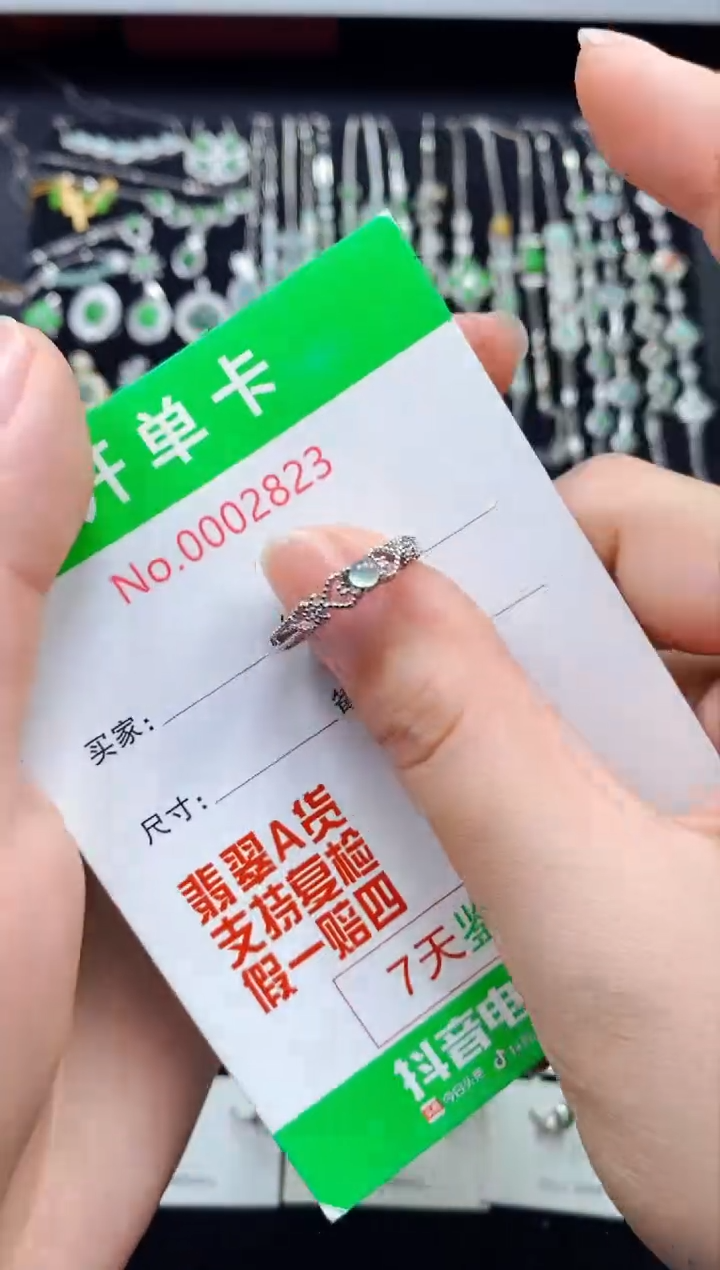 【闪购商品】翡翠戒指银S925镶嵌2823