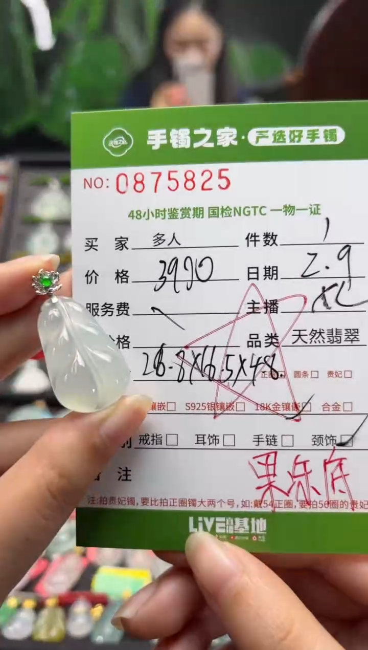 【闪购商品】翡翠颈饰18K金镶嵌多人