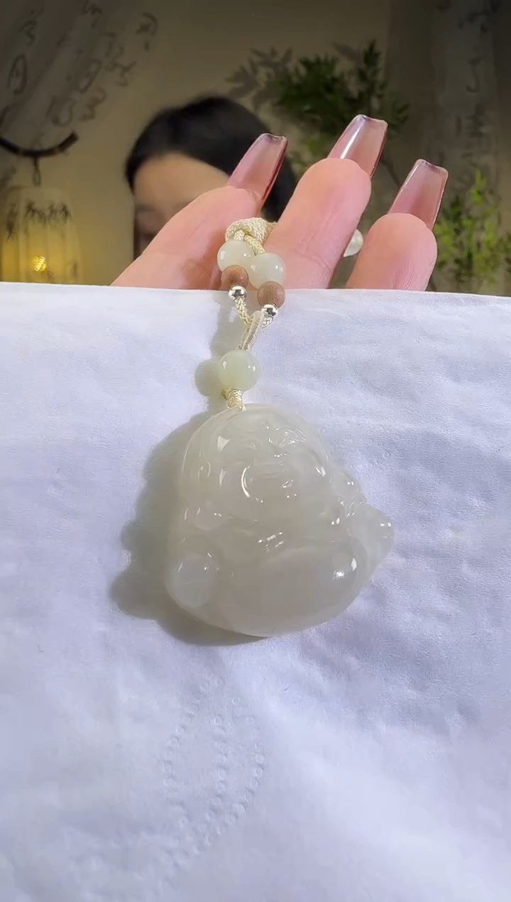 【闪购商品】和田玉颈饰未镶嵌藕粉佛公