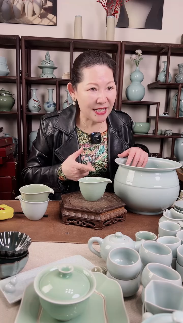 【闪购商品】杯青瓷 梅青 元宝 公道杯