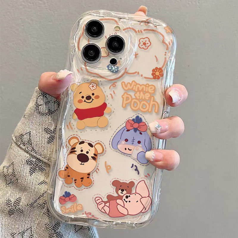 适用苹果15promax手机壳新款iphone14高级感13pro维尼熊家族12可