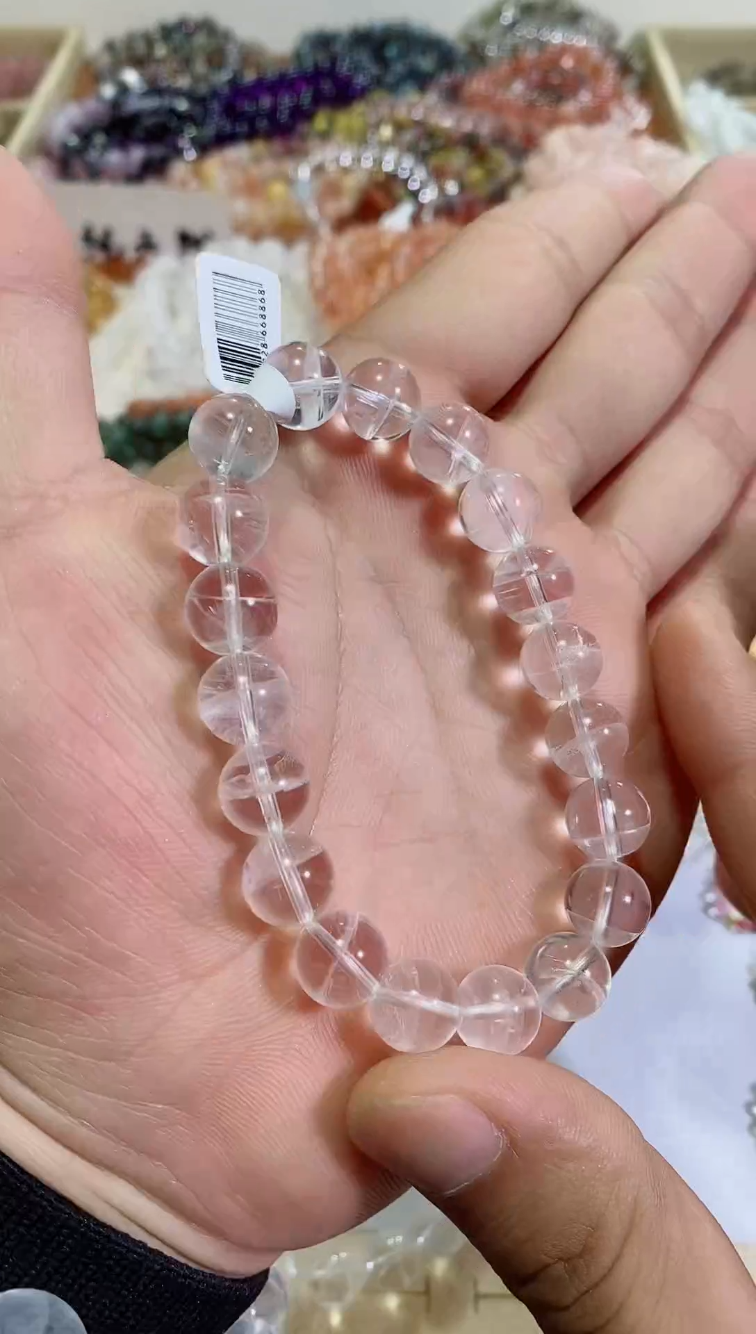 【闪购商品】水晶手链未镶嵌半盆白幽灵11m+ (多样性发其一）