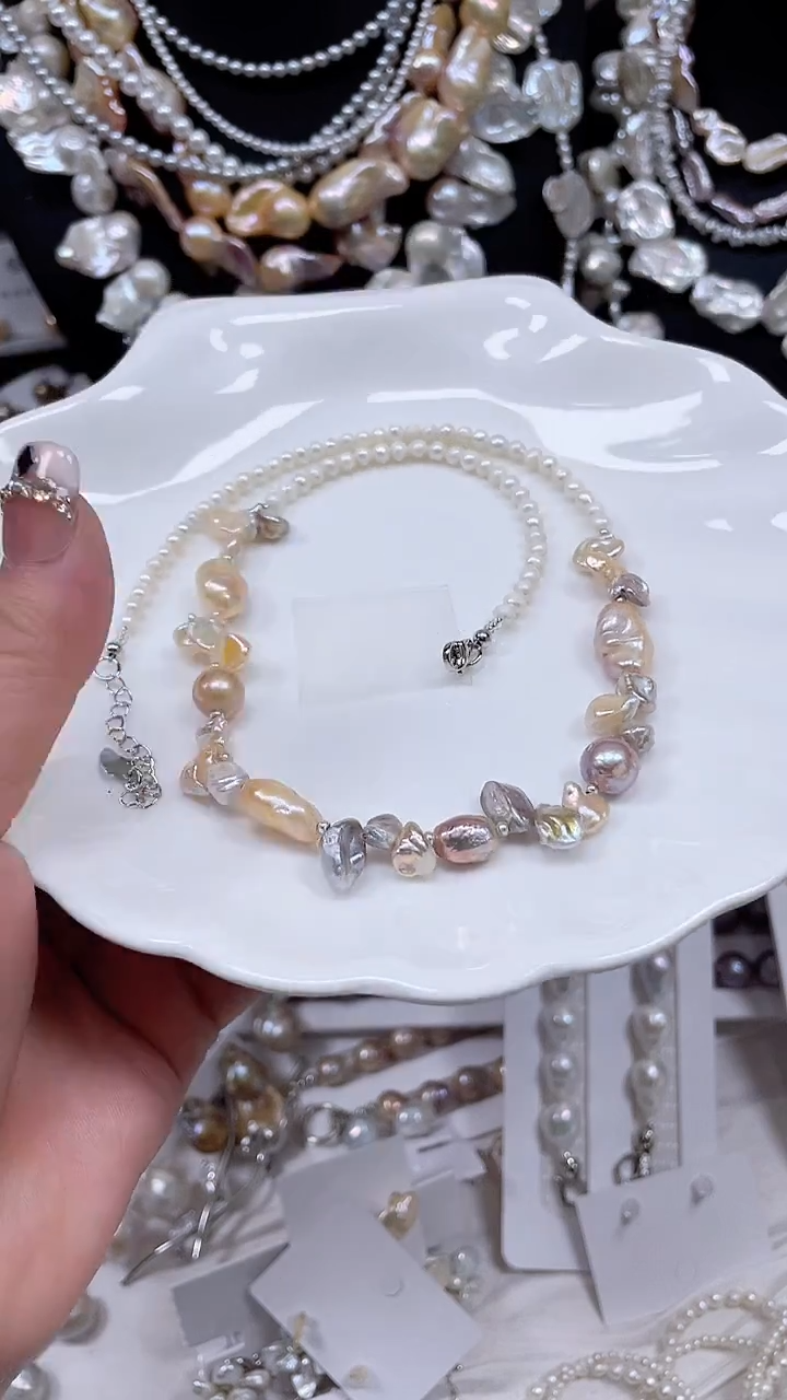 未镶嵌项链淡水珍珠【纯恬饰品】