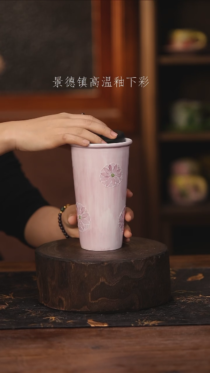 陶瓷景德镇高温釉下手绘陶瓷@L191@