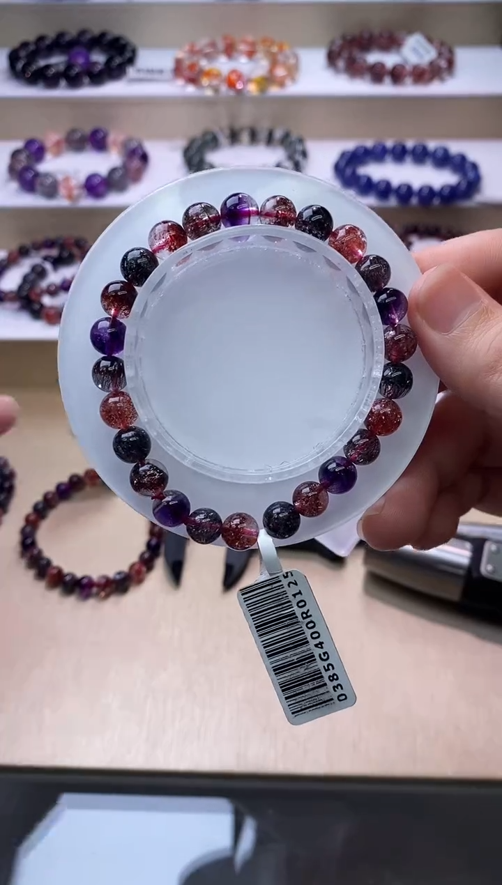 【闪购商品】水晶手链未镶嵌黑加仑超七单圈8m+