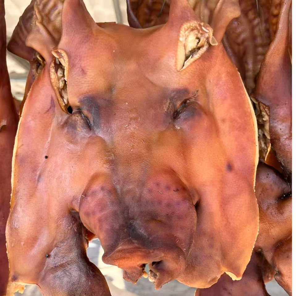 凤娥奶奶晒干 猪头皮 现场称重 七天无理由包退包换