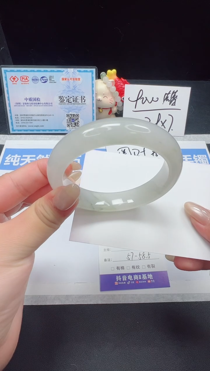 石英质玉未镶嵌手镯170--58.2 天山翠