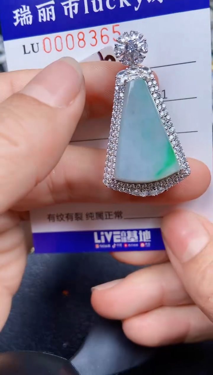 【闪购商品】翡翠颈饰银S925镶嵌8365