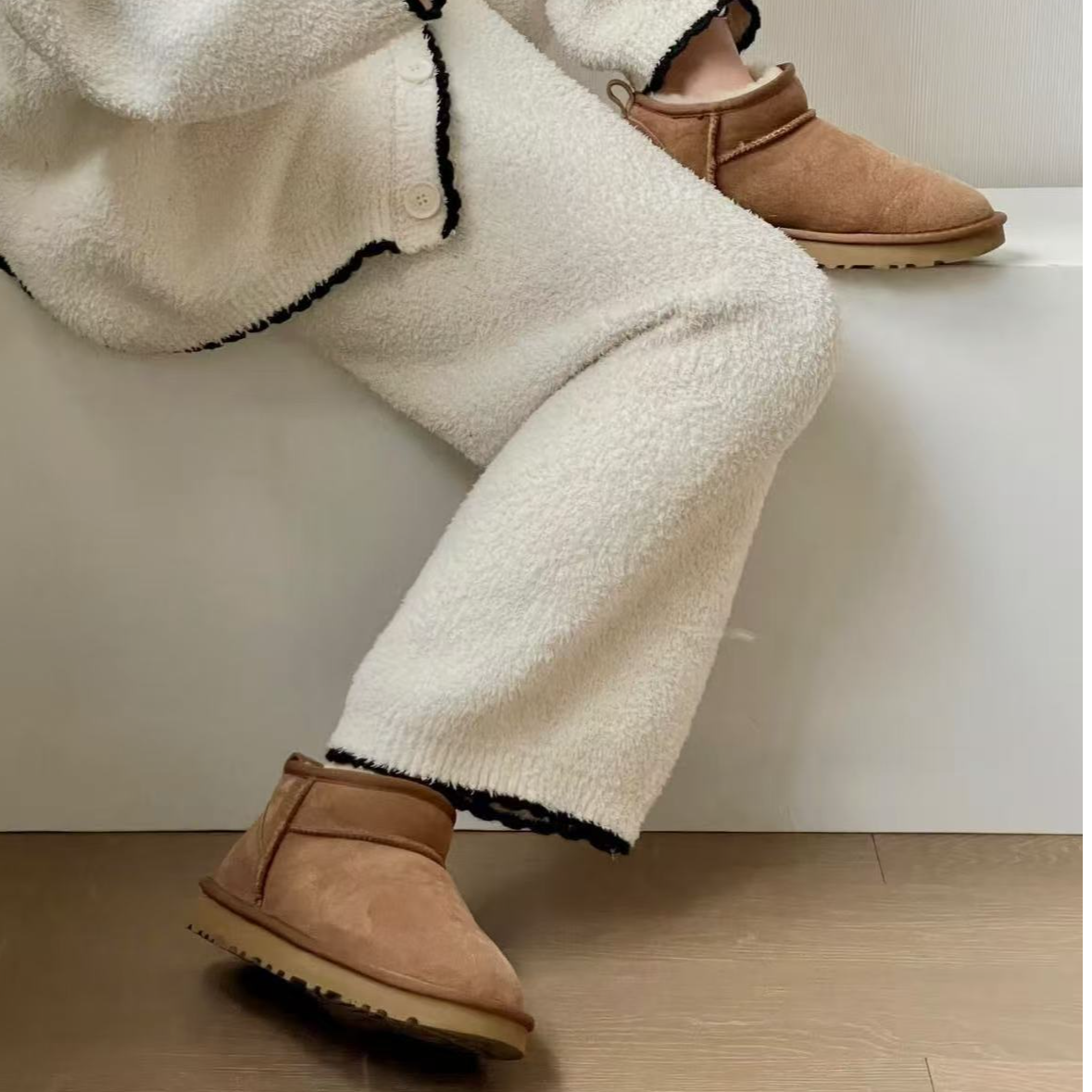 【2CM】冬雨同款新桑坡发货女款羊皮毛一体厚底冬雨雪地靴