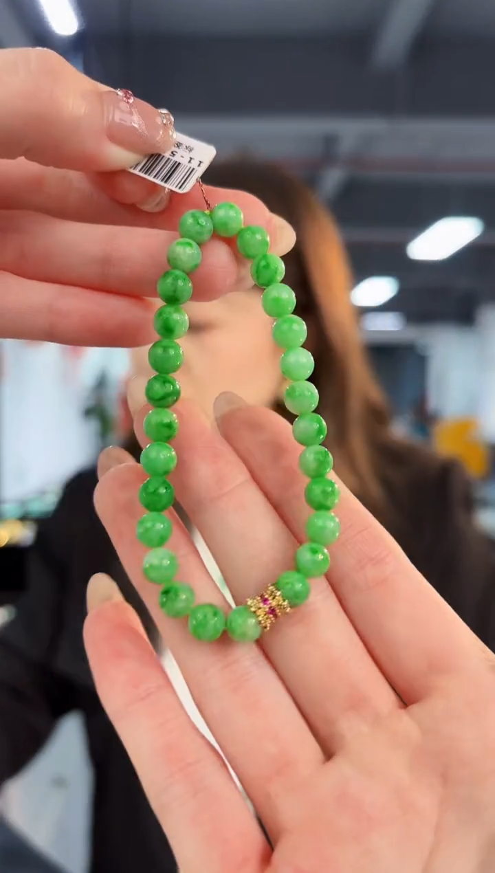 【闪购商品】翡翠手串未镶嵌缅料A货/支持复检/一件