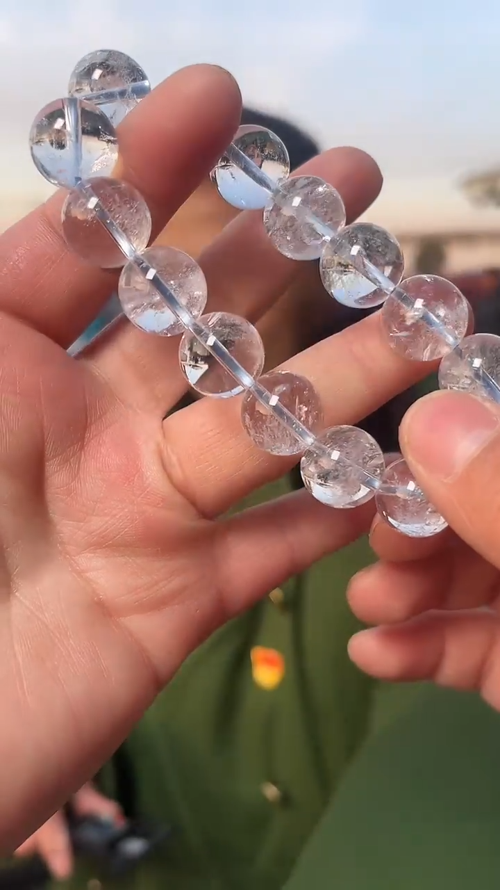 【闪购商品】水晶手链未镶嵌天然紫锂辉手串多样性发一14mm