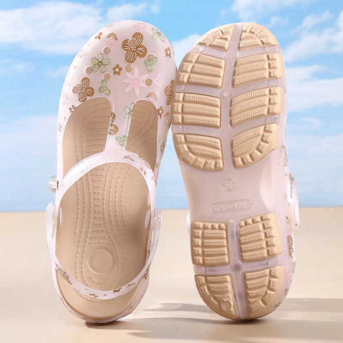 夏季女洞洞拖鞋一脚蹬女鞋防滑软底夏天网红女款包头半拖鞋