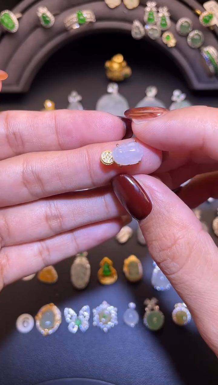 吊坠(不含链)银S925镶嵌翡翠1