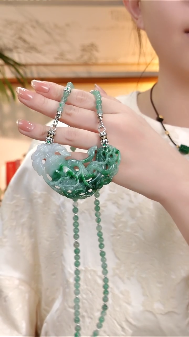 颈饰未镶嵌翡翠国风