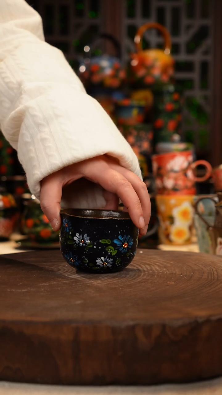 油画 手绘釉下彩