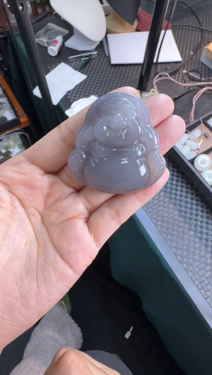 【闪购商品】和田玉颈饰未镶嵌47烟紫佛公