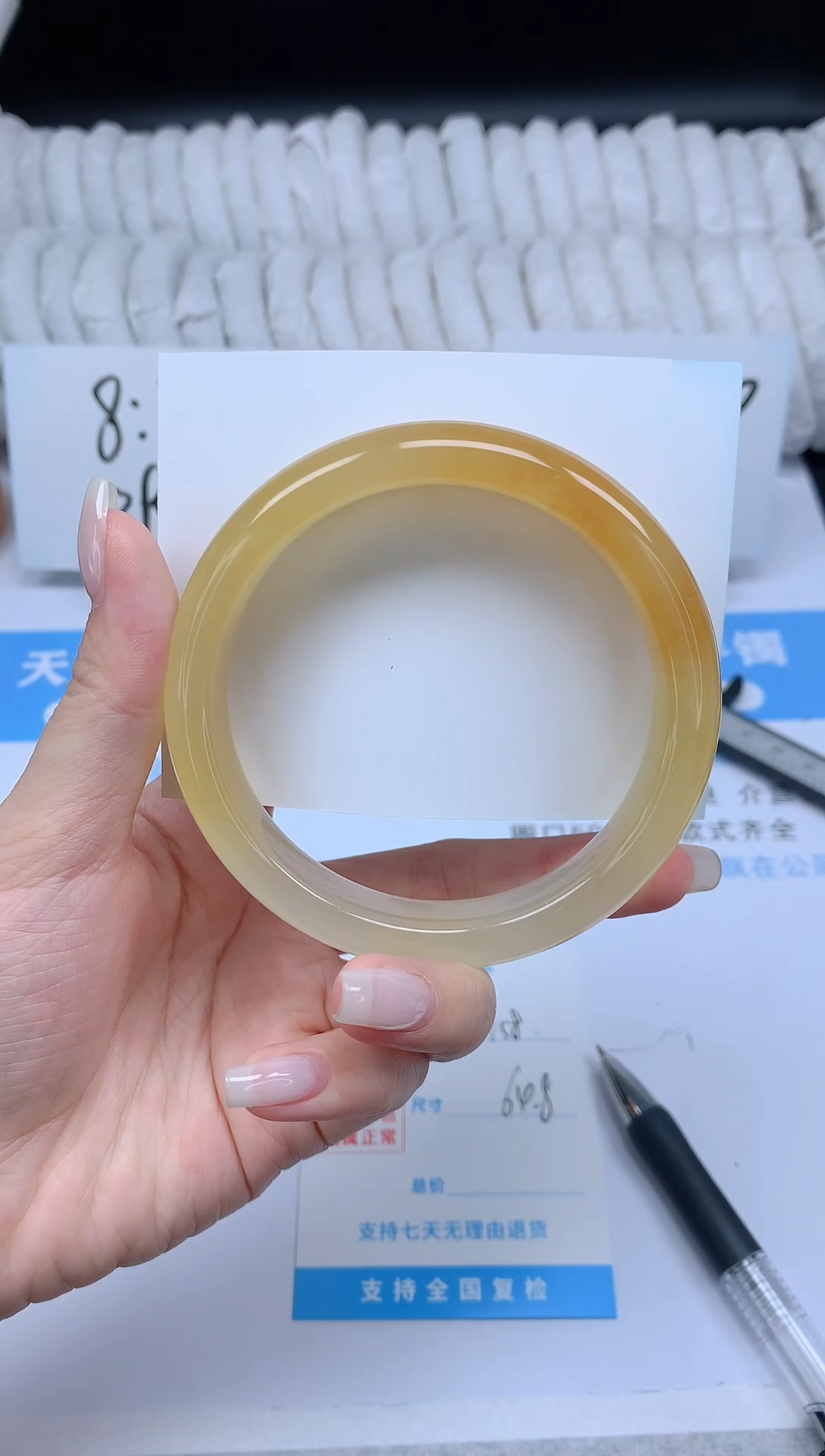 石英质玉手镯未镶嵌K158-64.8