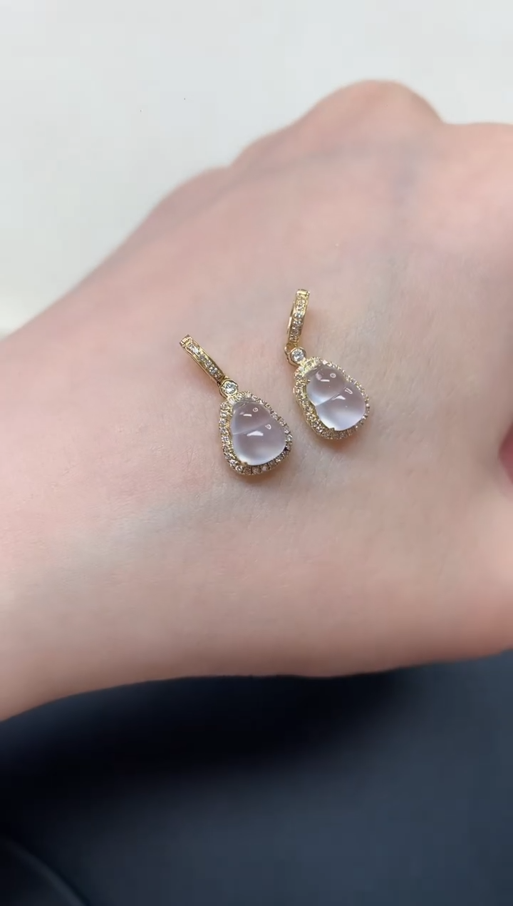 翡翠18K金镶嵌吊坠(不含链)W438|多样性发货一件1999