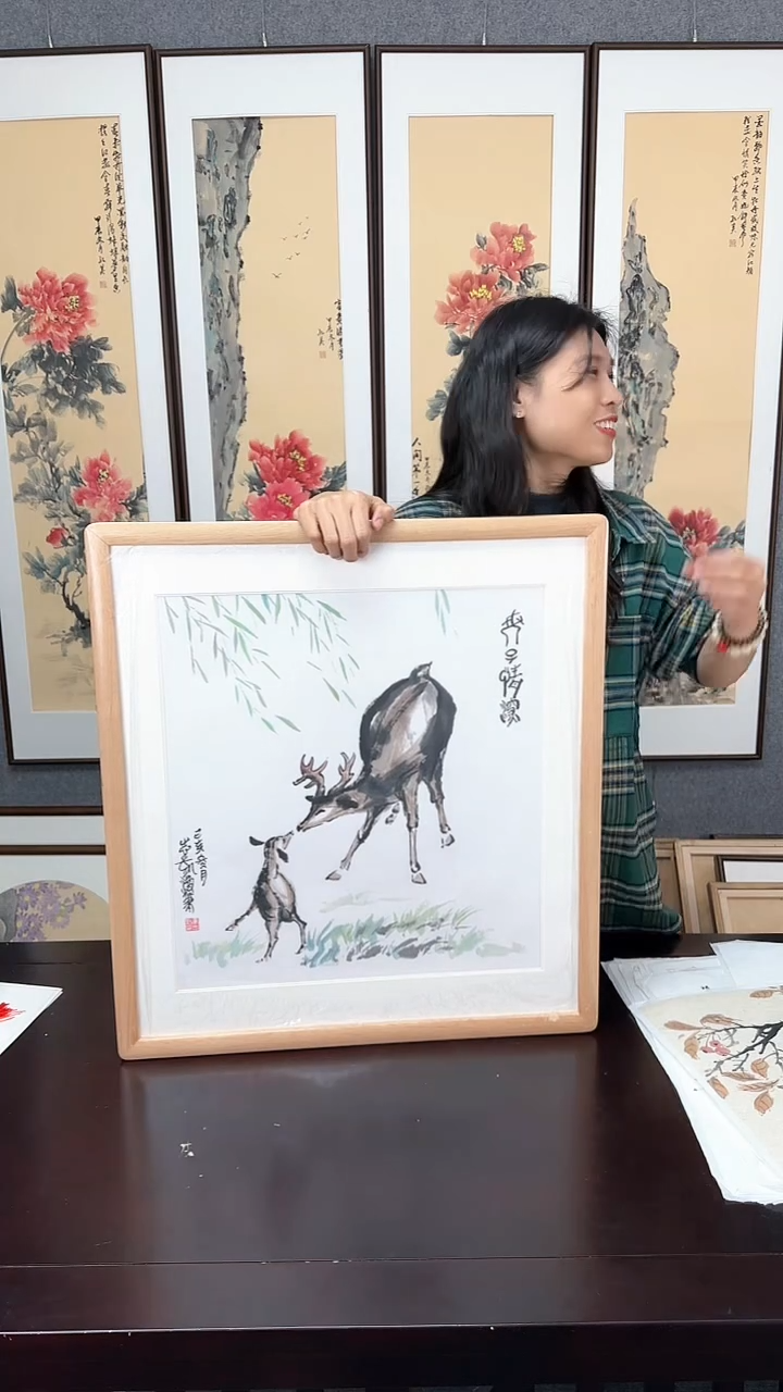 【闪购商品】国画路路畅通 实木装裱