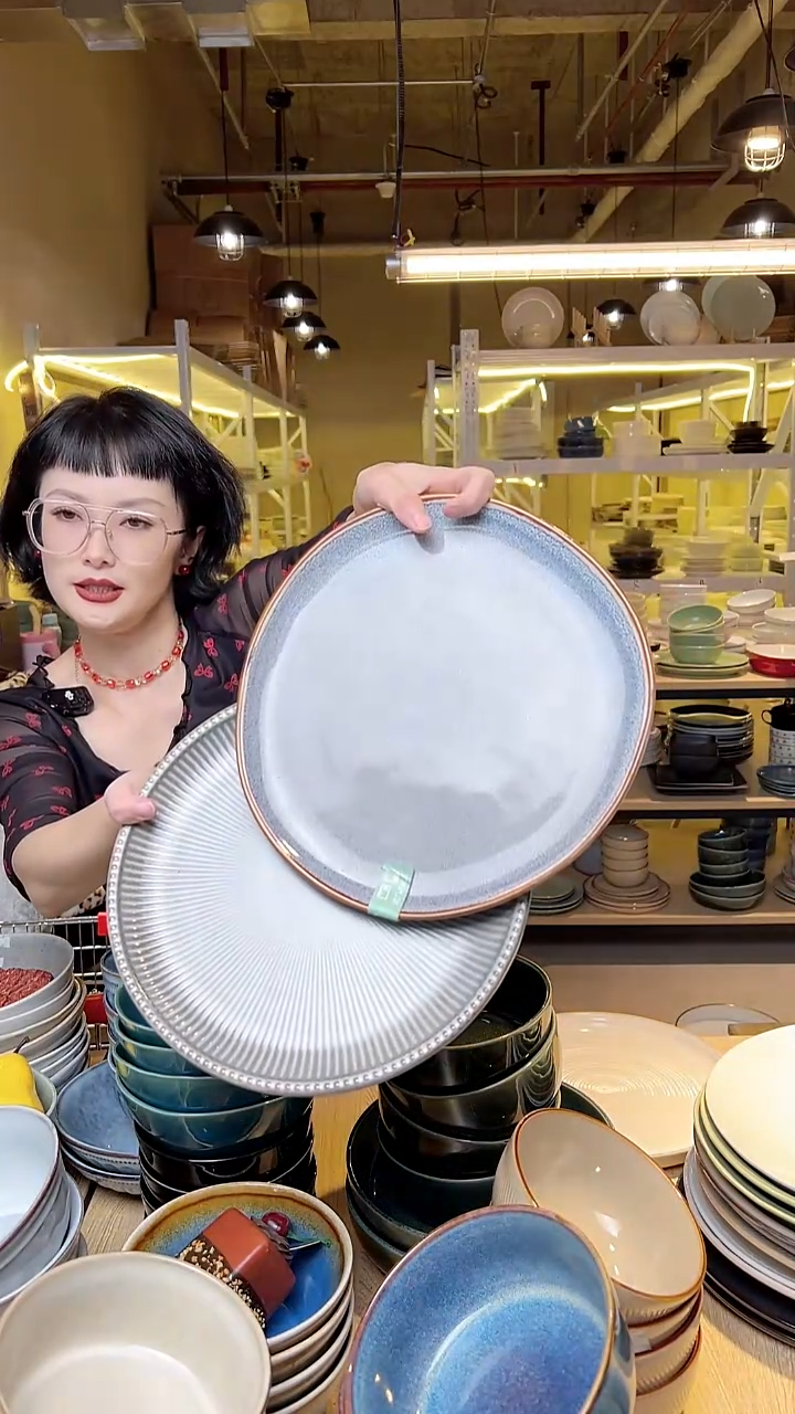 瓷99外贸尾货高温釉下彩陶瓷餐具默认微瑕