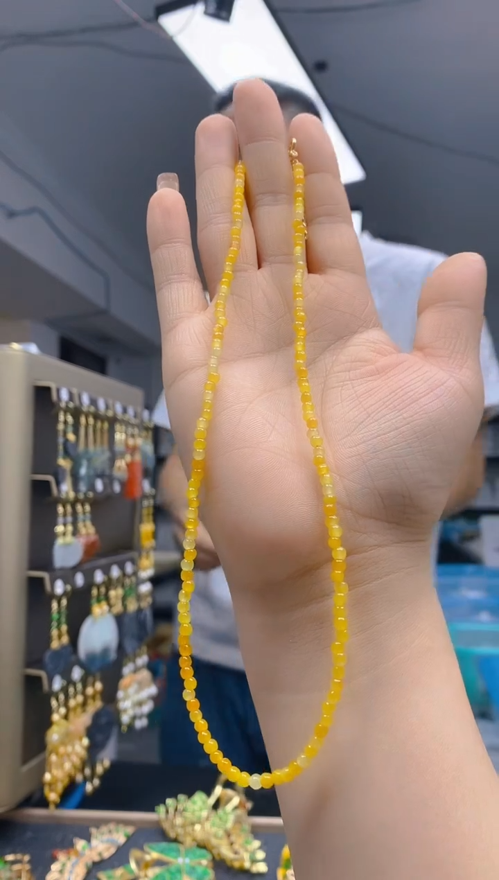 【闪购商品】翡翠耳饰合金0248翡翠锁骨链