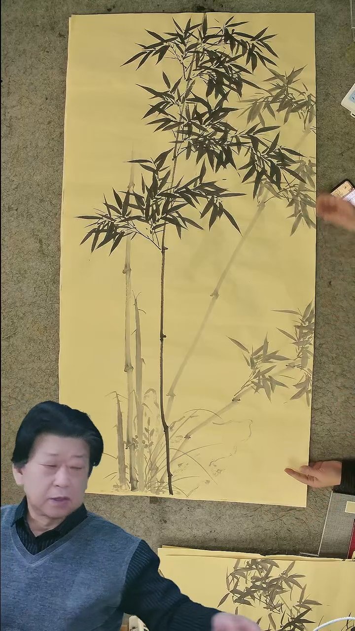 国画四尺整张  墨竹  69*138cm
