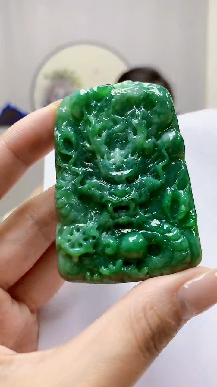 未镶嵌定制翡翠5160MM-毛货挂件84