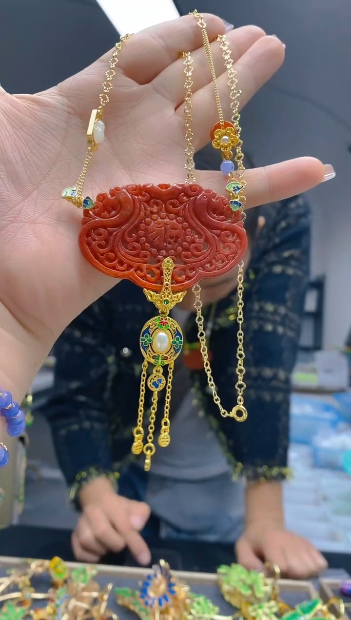 【闪购商品】翡翠耳饰合金368翡翠锁骨链