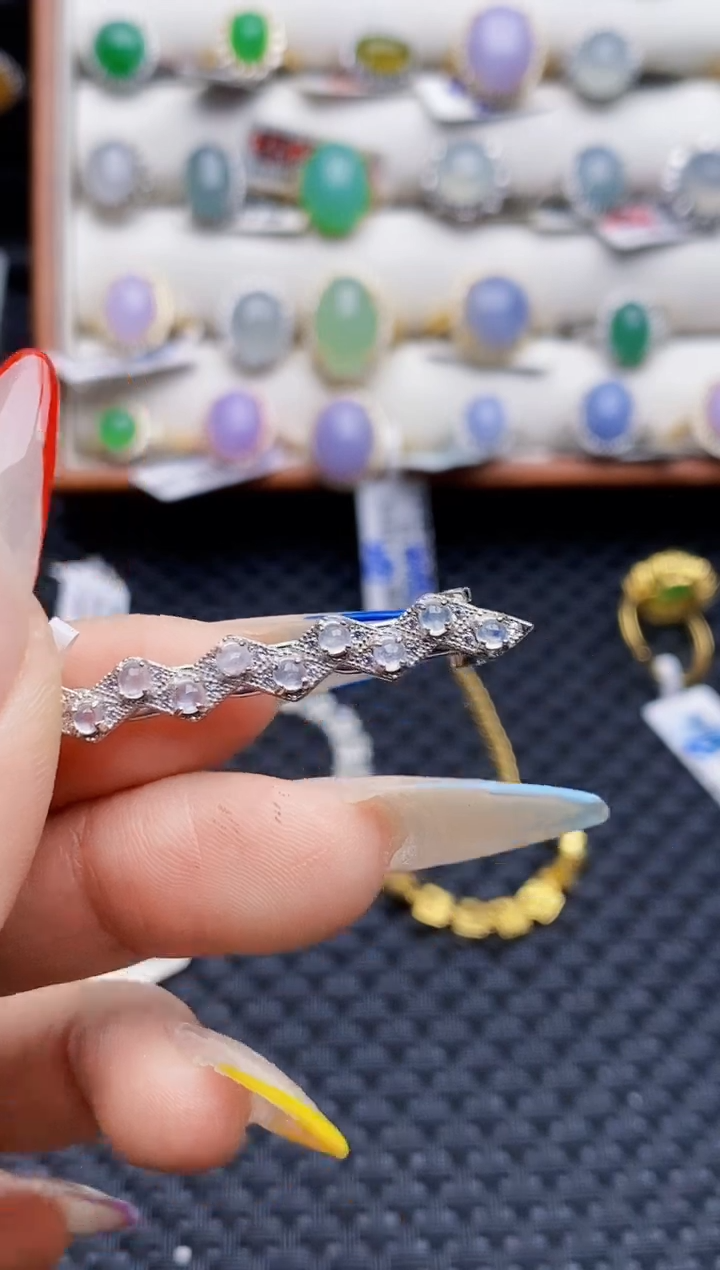 银S925镶嵌戒指翡翠3068