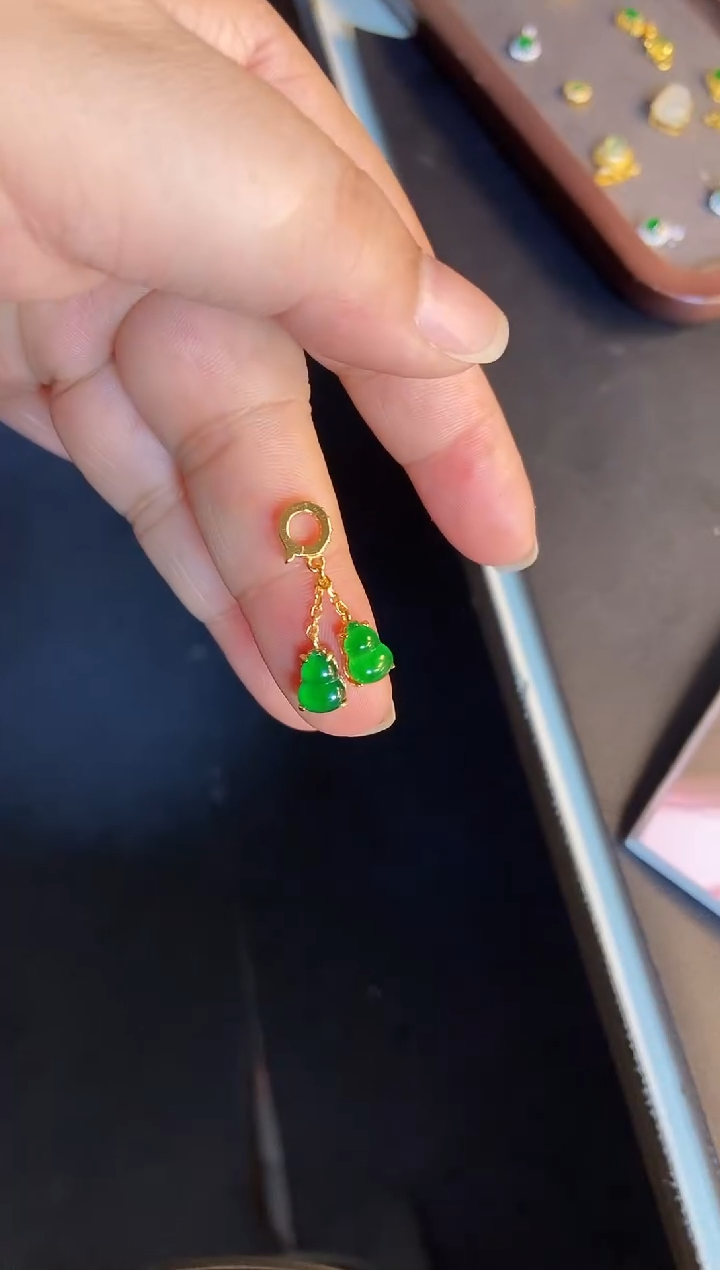 吊坠(不含链)银S925镶嵌翡翠1