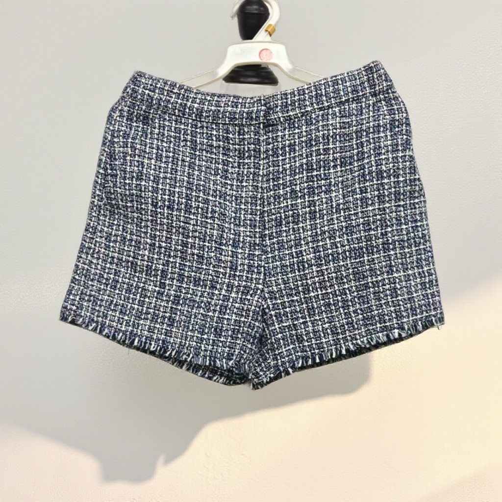 秋冬新款小香休闲格子短裤W300